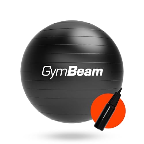 GymBeam Gymnastikball 65 cm - Inkl. Pumpe, verbessert Stabilität und Körperkontrolle, lindert Rückenschmerzen, geeignet für Kräftigungsübungen und Prävention von Rückenschmerzen (Black) GymBeam Gymnastikball 65 cm - Inkl. Pumpe, verbessert Stabilität und Körperkontrolle, lindert Rückenschmerzen, geeignet für Kräftigungsübungen und Prävention von Rückenschmerzen (Black)