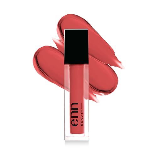 Image of ENN Beauty Liquid Lipstick (Coral Cooler) - Long Lasting, Waterproof, Smudge Proof & Transferproof Semi-Matte Pink Lipstick for Women, Highly Pigmented Lip Colour, 1.5 ml