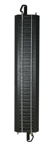 Trains - Snap-Fit E-Z TRACK 9” STRAIGHT TRACK - BULK (50 pcs) - STEEL ALLOY Rail With Black Roadbed - HO Scale