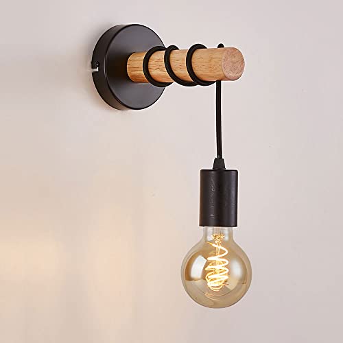 Lampe de tête de lit industrielle noire pour harmoniser un éclairage de salon