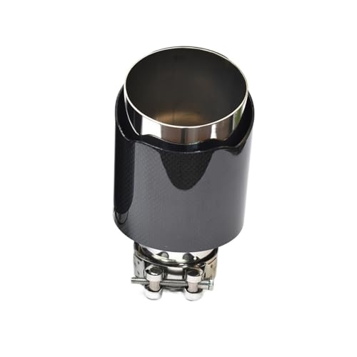 Embout d'échappement universel en carbone et inox pour tuyau de silencieux de voiture 63-89mm