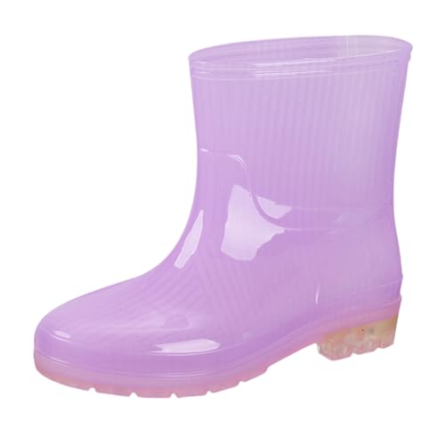 Bottes de pluie jaunes pour femme bottes hautes unies de jardin confortables