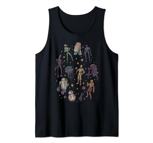 Débardeur Star Wars Sidekicks Circle pour homme en coton noir coupe classique