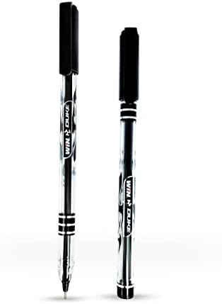 WIN Duke Ball Pen | 40 Black Ink Pens | Pastel Body | Pens for Students | 0.7 mm Tip | Comfortable Grip for Extra Smooth Writing | Ideal for School Office & Business | Stick Pens Set