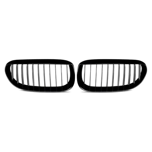 Calandre avant pour BMW Série 6 E63 E64 2004-2010 noire brillante