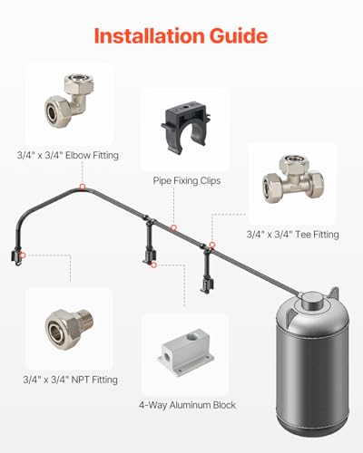 Kit conduite de compresseur d'air VEVOR facile a installer