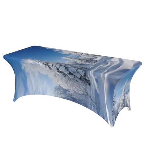 Nappe de table extensible anti-pli pour table rectangulaire de jardin