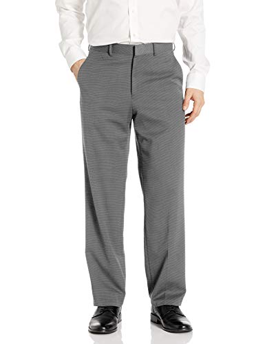 Palm Beach Men's Oxford Plain Suit Separate Pant, Grey, 34W X 30L