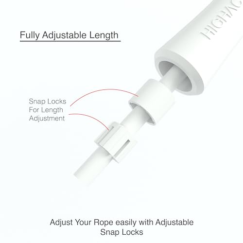 Image of Professional Heavy Skipping Rope for Man Women & Children Adjustable Weighted Skipping Rope for Exercise, Tangle Free, 10 Feet, Snow White