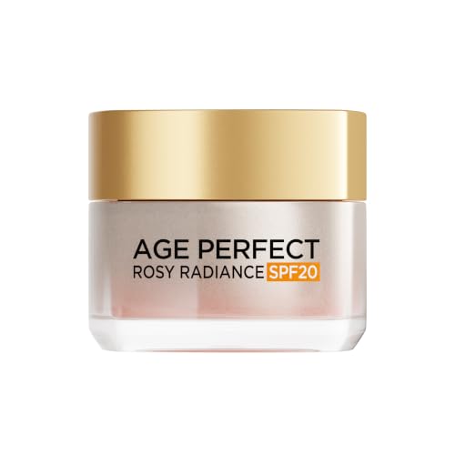 LOréal Paris Age Perfect Golden Age Glowy Fortifying Rosy SPF 20 Day Cream 60+ Moisturise and Reactivates Radiance with UV Protection Peony Native Cells Calcium and Vitamin B3 50ml
