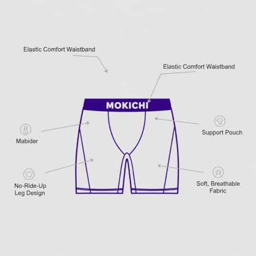Image of Men's Ice Silk Boxer Briefs Pack of 5 | Ultra Soft Breathable Stretch Trunks | Moisture Wicking Quick Dry Comfort Fit Innerwear | Lightweight Seamless Underwear