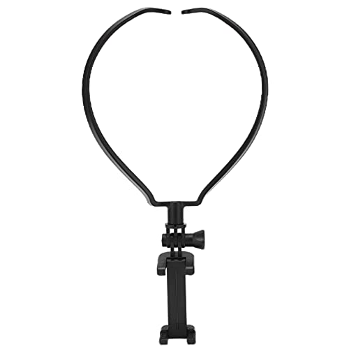 Suporte para câmera esportiva pendurado no pescoço, suporte flexível para selfie para pescoço em plá