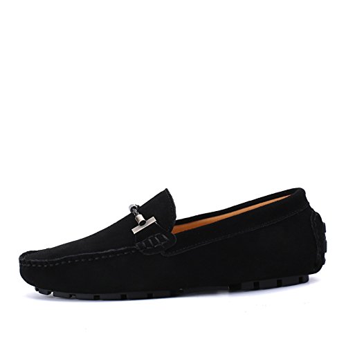 Men's Suede Leather Penny Loafers, Slip-on Driving Moccasins, Casual Flat Shoes, 10 Colors Options,Plus Big Sizes