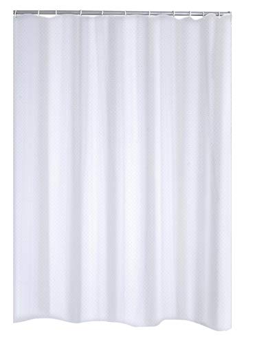 RIDDER Duschvorhang Textil Diamond weiß 180x200 cm