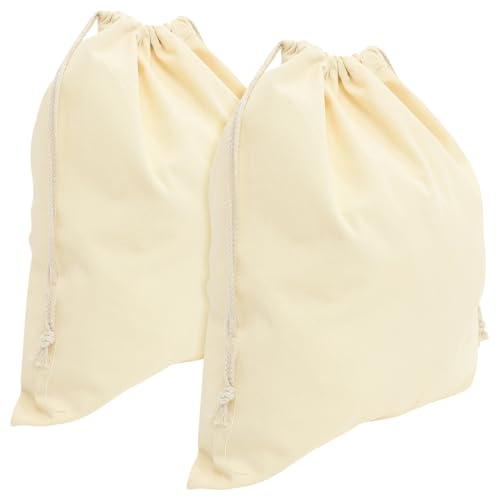 KOCKSHION 2個 巾着袋 帆製 洗濯物収納バッグ 軽量コンパクト 旅行用 衣類整理に 便利なドローストリング式 多機能収納ポーチ