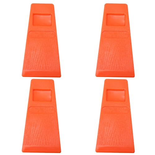 BESTonZON 4 Cuñas de Tala de Plástico 14 CM Herramienta Portátil para Cortar Madera Calzos Superficie Antideslizante para Motosierra Suministros para Tala y Jardinería