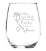 Beauty Beast - Looks Like a Beauty, Drinks Like a Beast - Funny Disney Princess Wine Glass Birthday Gifts - Adult Disney Lover - Best Friend Gift - Belle Rose Movie Themed - Stemless Wine Glass