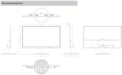 22 Inch 24/7 Surveillance Video Monitor Screen, 1080P 60 Hz LED PC Monitor, HDMI/VGA inputs, 16:9 Aspect Ratio, Built-in Speaker, Design for CCTV Security DVR NVR Camera Systems