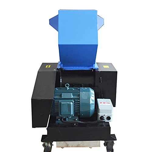TECHTONGDA 5.5KW Plastic Shredder Granulator Electric Chipper Plastic Bottle Crusher Heavy Duty Disintegrator Grinding Machine for Recycling Bottle Rubber Wood Three-Phase 208V