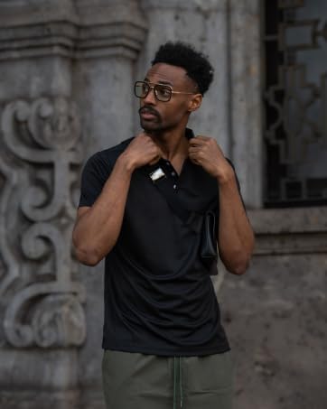 PINSPARK Golf Polo Shirts for Men Quick Dry Short Sleeve Collared Shirt Slim Fit Summer Casual Polos Shirt - Image 3