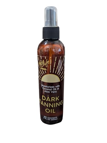 24/7 Life Dark Tanning Oil 8 Oz - Moisturizing Sun Tan Lotion with Coconut Oil & Aloe Vera, Dark Tanning Spray for Deep, Long-Lasting Tan, Hydrating for Glowing Skin
