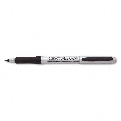 BIC Mark-It rotuladores permanentes, Ultra-Fine Point, Negro, (18) cajas de (12) marcadores, marcadores de (216) total