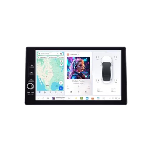 MekedeTech DUDUAUTO DUDU7 2K Android Touch Screen for Honda Civic 2022-2025,11.5 inch Car Radio Stereo Head Unit,6G RAM 64G ROM