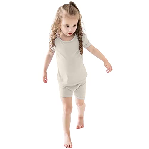 NLGToy Conjunto de 3 peças para bebês meninos meninos meninos meninas sólido pulôver manga curta cam