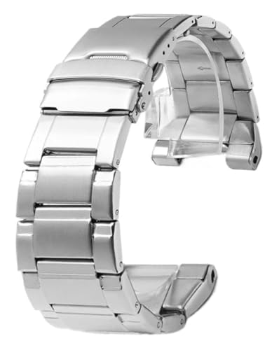 Bracelet de montre pour Casio G-Shock GST-W300G en acier inoxydable argenté