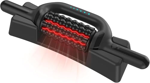 Rodillo de Masaje Anticelulítico Eléctrico - 6 velocidades Luz LED Roja – Piernas, Brazos, Espalda, Pantorrillas, Pies – Masaje Profundo Piernas y Cuerpo