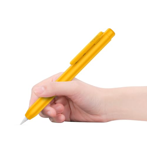 Image of MoKo Holder Case for Apple Pencil 1st Generation, Retractable Apple Pencil 1st Case Protective iPad Pencil Sleeve Skin Cover with Sturdy Clip, Papaya