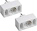 Produktbild Meister Zwischenstecker 3-fach - 2 Stück im Set - Mit Euro- & Schuko-Steckplatz - weiß - IP20 Innenbereich - Stromsparende Nutzung / Steckdosenadapter / Eurostecker / Schukostecker / 7423600 Weiß