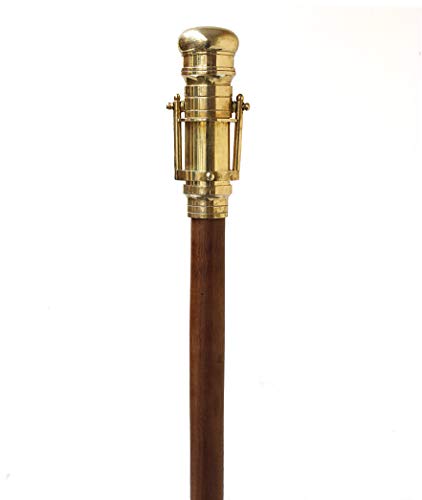 New Wooden Walking Stick With Brass Handle Telescope Vintage Collection Authentic Item #TOP1