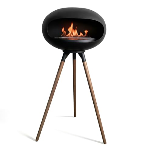Black Tripod Decorative Fireplace