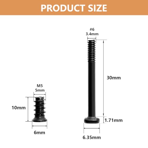 Image of 30Pcs PC Fan Screws, for AIO Cooler /PC Case, #6-32x30mm (15) + M5x10mm (15)