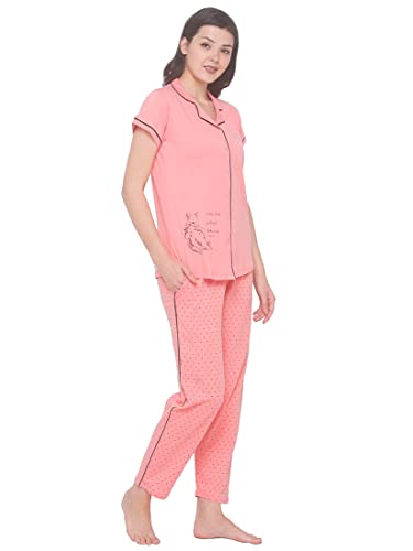 Image of AV2 Women's Cotton Polka Dots Night Suit Pajama Set