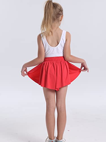 Heyielda Flowy Shorts For Teen Girls Athletic Gym Running Biker Shorts Preppy Youth Butterfly Shorts（Red-S） #TOP2