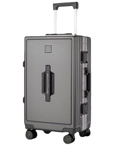 Valigia leggera con guscio rigido con telaio in alluminio, design senza cerniera per bagagli da viaggio robusti e durevoli, C, 22"