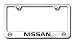 New Stainless Steel Chrome Nissan License Plate Frame W/Bolt Caps