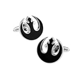 メンズ カフス 黒のスターウォーズ反乱軍リーグシャツカフリンクスメンズカフリンクス1組