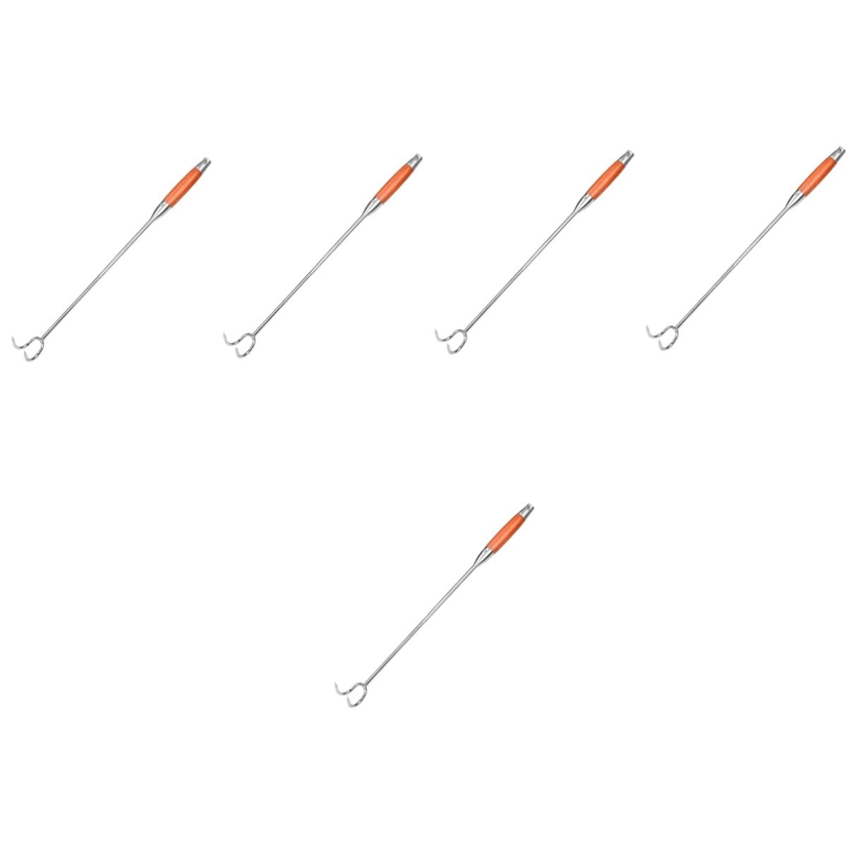 POPETPOP5pcs Braised Meat Hook Wear-resistant Barbecue Hook Valley Cooks Grilling Flipping Hooks Professional Roasting Hook Kitchen Meat Hook Wear-resistant Roasting Hook Major Wooden