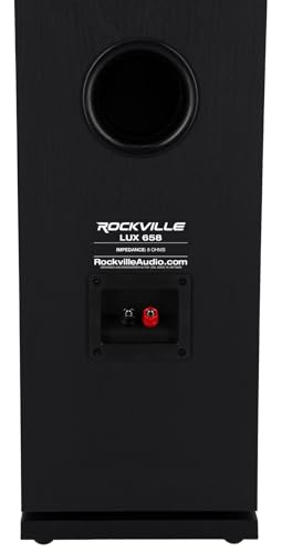 Image of Rockville Lux 658 Black Dual 6.5 inch 8-Ohm Home Audio Tower Speaker, 2-Pack