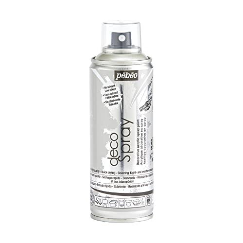 Pébéo - Peinture Acrylique en Spray - Pour la Décoration Multi Supports en Intérieur et Extérieur - Base Eau, Faible Odeur - 200 ml - Finition Nacré -...