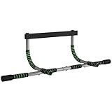 HOMCOM Doorway Pull up Bar, Door Frame Chin up Bar Push up Bar for Home Gym Upper Body Workout, No Drilling or Screws, Green