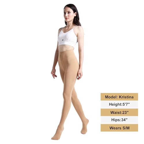 Image of MATHACINO Women's 80D Solid Color Soft Semi Opaque Pantyhose Colored Tights High Waist Womens Tights