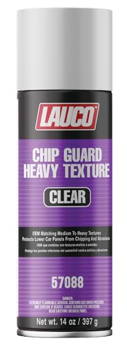 LAUCO Heavy Texture Chip Guard Clear Aerosol Spray Can – 13oz Durable Acrylic Coating – Protects Panels from Chips, Impacts & Abrasion – Matches OEM Textures – Clear 57088