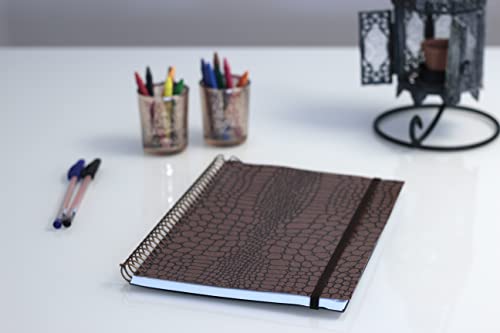 Confetti - Caderno Médio Croco 96 Folhas Pautado Capa Marrom