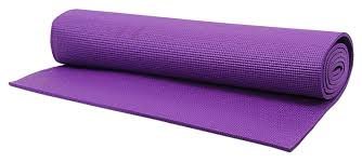 Image of Eco-Friendly Non-Slip Yoga Mat 4mm - Anti-Skid Exercise Mat for Home, Gym, Outdoor Workouts | Meditation, Yoga Asanas, Fitness | Yoga Mat for Men, Women & Kids - Multicolor ( Color may vary as per availability ) (Purple, 4 mm)