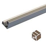 ✔ 【A la venta en packs de 4】El precio incluye las 4 piezas de aluminio de 1 metro cada una y tapas translúcidas, así como sus tapas finales y todos los accesorios necesarios para su montaje.