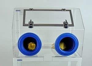 Cleatech 2200 Series Portable Glove Box System with Gloves and Gas Ports, 27 x 18 x 18 in., Clear Acrylic
